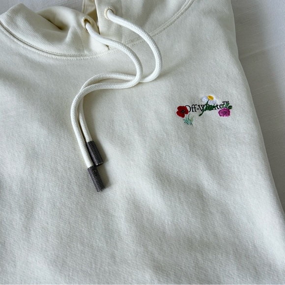 OFF-WHITE Embroidered Flowers Arrows Hoodie SS21 - Picture 6 of 8